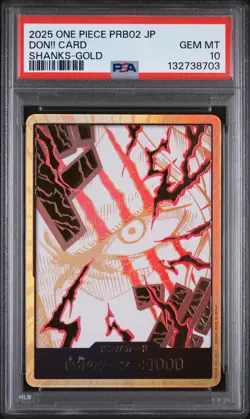 2025 ONE PIECE JAPANESE PRB02-PREMIUM BOOSTER SHANKS-GOLD DON!! CARD PSA 10 - Image 1