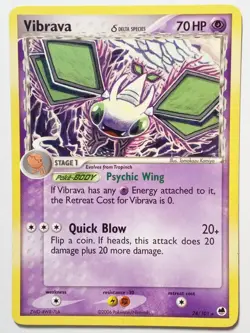 Vibrava 24/101 PL / LP - EX Dragon Frontiers Pokemon Card Tomokazu Komiya Art - Image 1