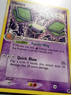 Vibrava 24/101 PL / LP - EX Dragon Frontiers Pokemon Card Tomokazu Komiya Art - Image 2