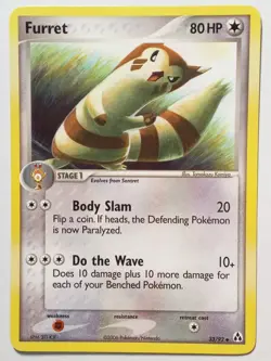 Furret 33/92 VLP - EX Legend Maker Pokemon Card - Tomokazu Komiya Art - Image 1