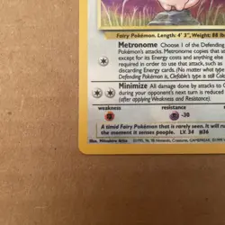 Clefable 1/64 Pokemon Jungle Holo Rare WOTC Vintage Card English HP Unlimited - Image 2