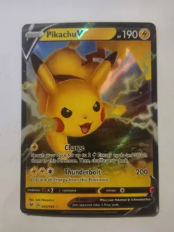 Pikachu V - 043/185 - Pokemon Vivid Voltage Sword & Shield Ultra Rare Card NM - Image 1