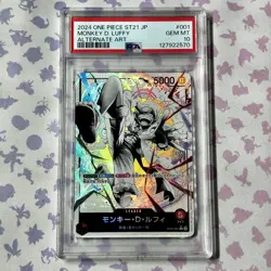 Monkey D Luffy Gear 5 PSA10 Parallel ST21-001 One Piece Card Game - Image 1