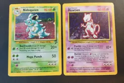 Vintage Pokemon Holo Lot 6 Cards Fosdil Gengar Base Set Mewto Base 2 LP/MP - Image 3