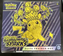 Pokemon Scarlet And Violet Surging Sparks Elite Trainer Box New Sealed Cards - Image 1