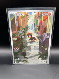 Pokemon TCG Litleo IR 139/132 Illustration Rare Pokemon Card Mega Evolution - Image 1