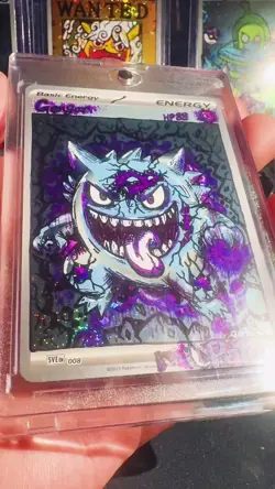 1999 Pokemon JPN Vending Masaki Promo #94 Gengar Hand draw DIY HOLo Energy Card - Image 2