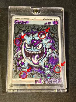 1999 Pokemon JPN Vending Masaki Promo #94 Gengar Hand draw DIY HOLo Energy Card - Image 4
