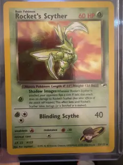 Rocket's Scyther - 13/132 - Pokemon Gym Heroes Unlimited Holo Rare Card WOTC - Image 1