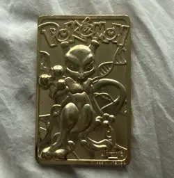 1999 Burger King Limited Edition Pokemon Trading Card 23K Gold Plated Mewtwo - Image 1