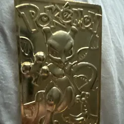 1999 Burger King Limited Edition Pokemon Trading Card 23K Gold Plated Mewtwo - Image 5