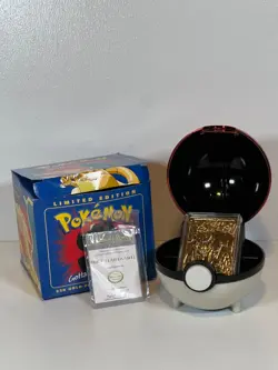 23K Gold Plated CHARIZARD Trading Card 1999 Burger King Pokemon Ball Limited Ed. - Image 1
