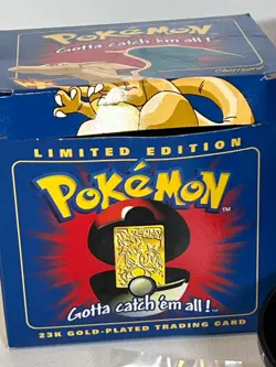 23K Gold Plated CHARIZARD Trading Card 1999 Burger King Pokemon Ball Limited Ed. - Image 4