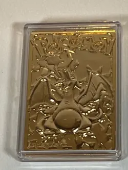 23K Gold Plated CHARIZARD Trading Card 1999 Burger King Pokemon Ball Limited Ed. - Image 5