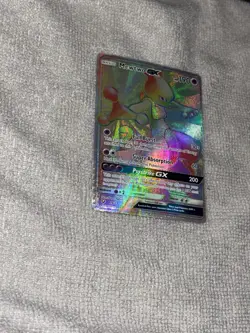 Pokemon Mewtwo GX 76/73 Rainbow Secret Rare Holo Card Shining Legends - Image 2