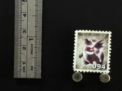 Gengar Pokemon Stamp Card Japanese Shogakukan Nintendo Game Anime TCG BA - Image 2