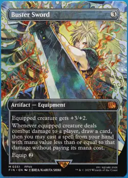 Buster Sword (Borderless Woodblock) Final Fantasy NM (509833) ABUGames - Image 1