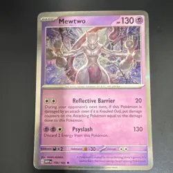 Pokemon TCG Mewtwo 150/165 MEW Holo English Basic Card 2023 - Image 1