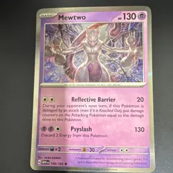 Pokemon TCG Mewtwo 150/165 MEW Holo English Basic Card 2023 - Image 3