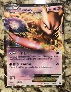 Mewtwo EX 54/99 - Rare Holo Oversized Promo Pokemon card - Image 1