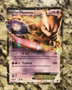 Mewtwo EX 54/99 - Rare Holo Oversized Promo Pokemon card - Image 2