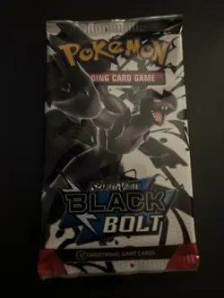 Heavy 22.89g Pokemon TCG SV 10.5 Black Bolt Booster Pack Sealed! - Image 2