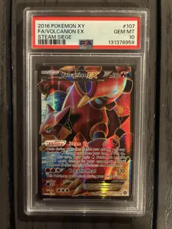 Volcanion EX Full art - Pokemon Steam Siege XY - PSA 10 - Image 1