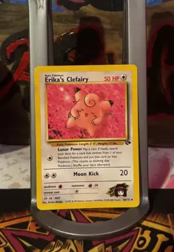 Erika's Clefairy 40/132 Gym Challenge Non Holo Pokemon Light-Mod Play Fast Ship - Image 1
