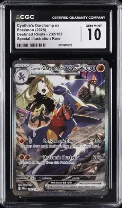 2025 POKEMON DESTINED RIVALS SPECIAL ILLUSTRATION RARE #232 GARCHOMP CGC 10 GM - Image 1