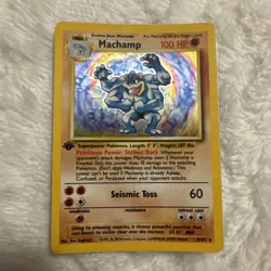 Pokemon TCG Machamp Base Set 8/102 Holo 1st Edition Holo Rare - Image 1