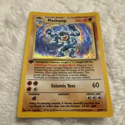 Pokemon TCG Machamp Base Set 8/102 Holo 1st Edition Holo Rare - Image 2
