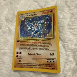 Pokemon TCG Machamp Base Set 8/102 Holo 1st Edition Holo Rare - Image 3