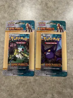 2 Sealed Pokemon HS Unleashed Blister Packs - Image 1