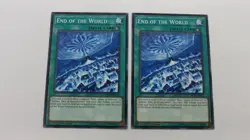 2x END OF THE WORLD SPELL 1ST EDITION MP18-EN233 COMMON YUGIOH NM / UNPLAYED - Image 1