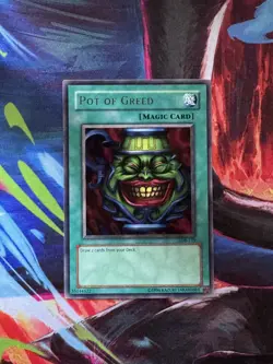 Yu-Gi-Oh! TCG Pot of Greed Legend of Blue Eyes White Dragon LOB-119 Unlimited - Image 1