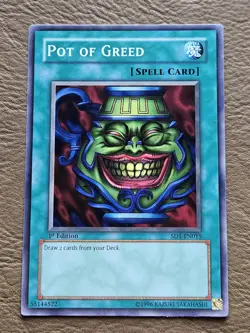 Pot of Greed SD1-EN015 Structure Deck Dragon's Roar 1st Edition - Image 1