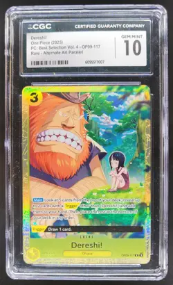 2025 ONE PIECE CCG DERESHI! ALT ART RARE OP09-117 CGC 10 PT - Image 1