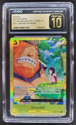 2025 ONE PIECE CCG DERESHI! RARE ALTERNATE ART OP09-117 CGC 10 PRISTINE PT - Image 1