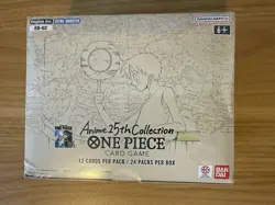 One Piece TCG: Anime 25th Collection Booster Box EB-02 -Factory Sealed (Damaged) - Image 1