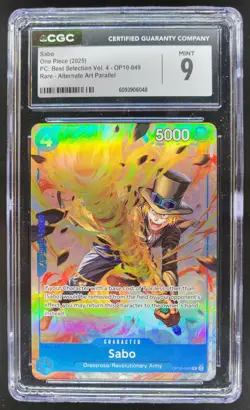 2025 ONE PIECE CCG SABO RARE ALT ART OP10-049 CGC 9 PT - Image 1