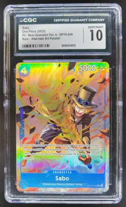 2025 ONE PIECE CCG SABO RARE ALT ART OP10-049 CGC 10 PT - Image 1