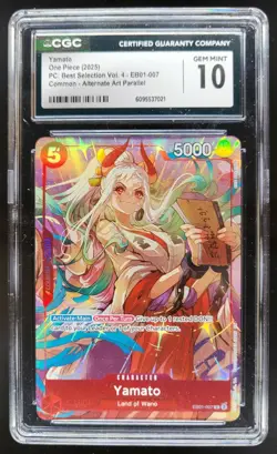 2025 ONE PIECE CCG YAMATO ALT ART EB01-007 CGC 10 PT - Image 1