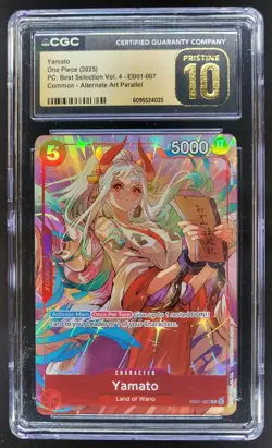 2025 ONE PIECE CCG YAMATO ALT ART EB01-007 CGC 10 PRISTINE PT - Image 1