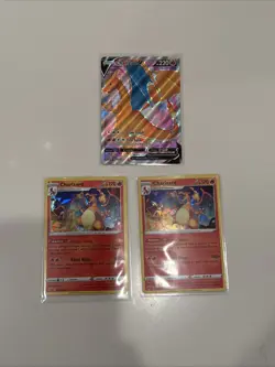 Charizard 025/185 Pokemon card Vivid Voltage rare NM LOT OF 2 & SWSH050 PROMO - Image 1