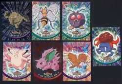Lot of (7) Pokemon Topps Chrome Series Cards w/ Nidorino Graveler Holo - Image 1