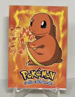 1999 Topps Pokemon Charmander #04 TV Animation Edition Blue Label Card NM/M - Image 1