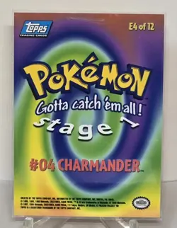 1999 Topps Pokemon Charmander #04 TV Animation Edition Blue Label Card NM/M - Image 2