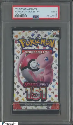 2023 Pokemon International Scarlet Violet Card 151 Foil Booster Pack PSA 9 MINT - Image 1