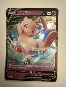 C1388 POKEMON TCG MEW V NM HOLO CARD #069 DARKNESS ABLAZE RARE - Image 1