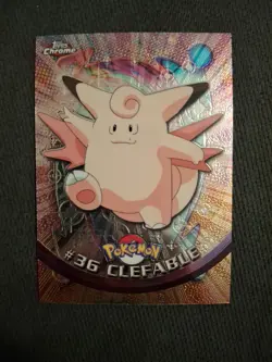 2000 Topps Chrome Pokemon Clefable #36 Base Card - TV Animation Edition - Image 2
